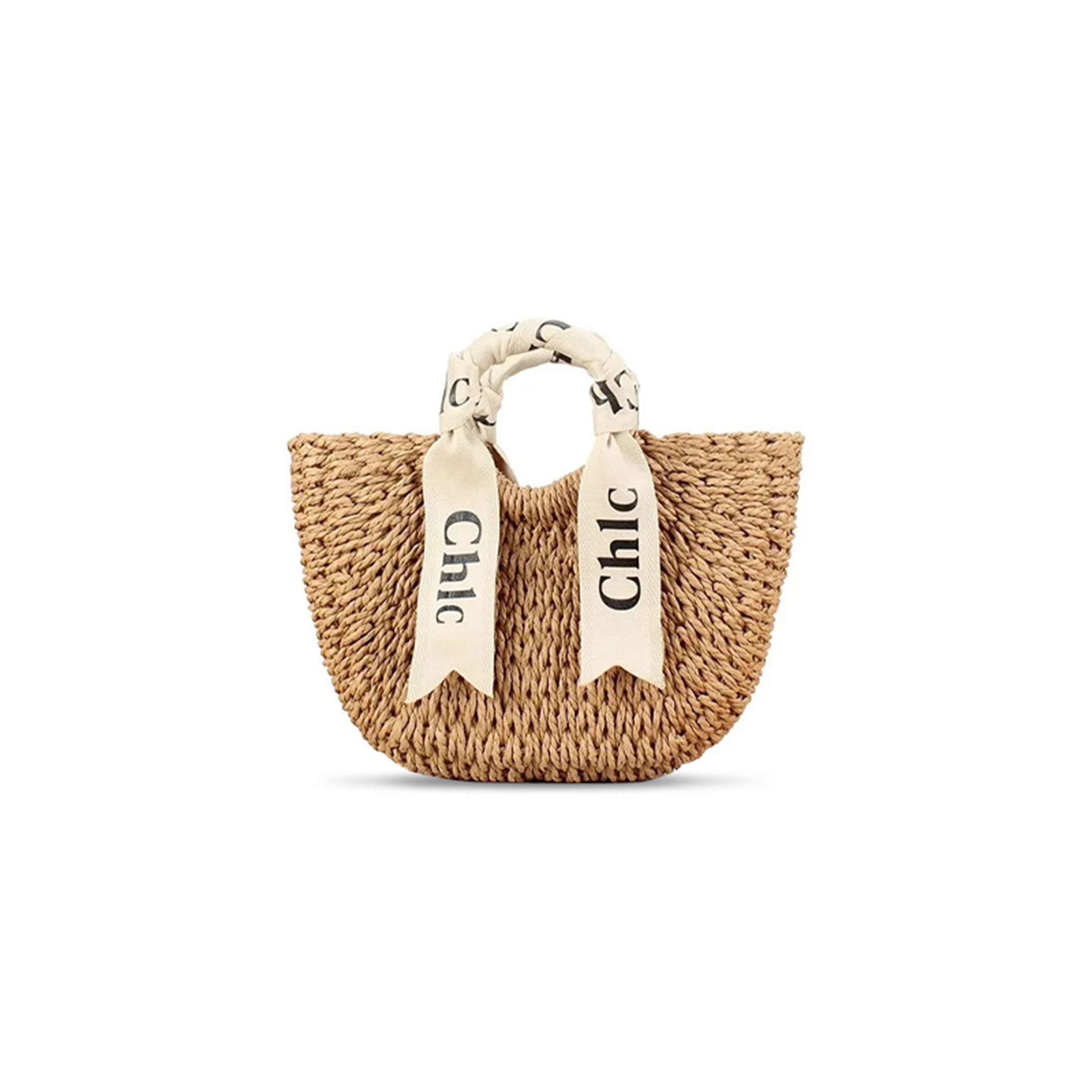 CHLOÉ LARGE WOVEN STRAW BEACH TOTE BAG  (42*25cm)